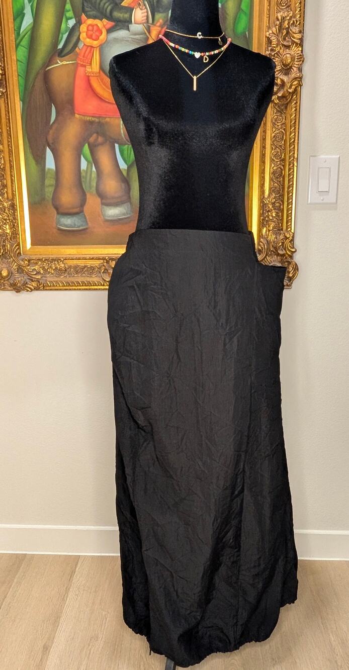 Rundholz Mainline Black Wool Balloon Maxi Skirt Asymmetric Avant Garde Womens Sm